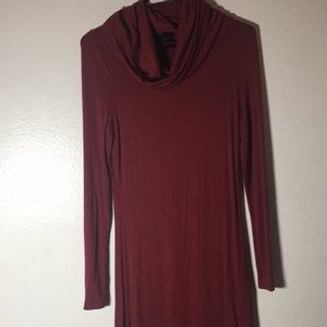 Long sleeve, curve complimenting, turtleneck dress